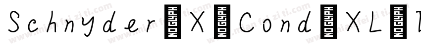 Schnyder X Cond XL D字体转换